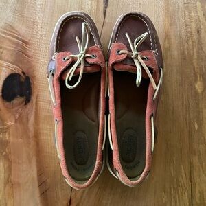 Sperry Women's Angelfish Brown and Tan Boat Shoes size 8